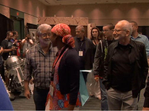 Jedi Jesse and George Lucas at Star Wars Celebration VI