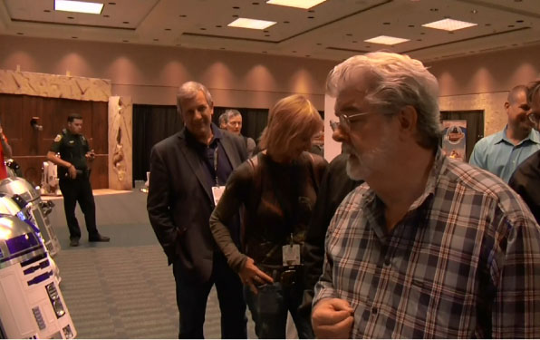 Jedi Jesse and George Lucas at Star Wars Celebration VI