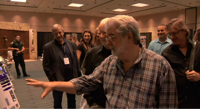 Jedi Jesse and George Lucas at Star Wars Celebration VI