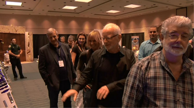 Jedi Jesse and George Lucas at Star Wars Celebration VI