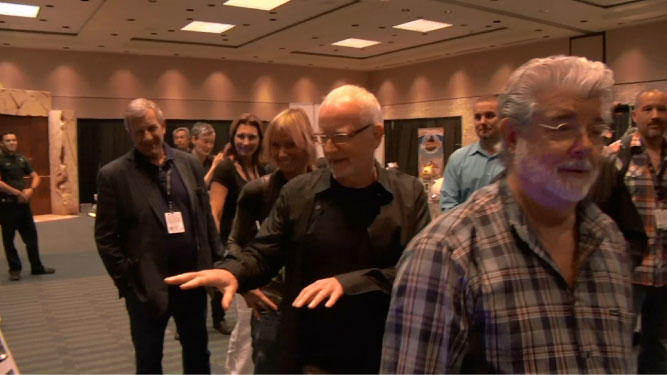 Jedi Jesse and George Lucas at Star Wars Celebration VI