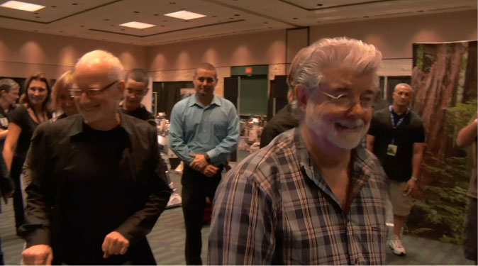 Jedi Jesse and George Lucas at Star Wars Celebration VI