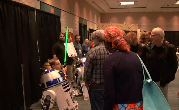 Jedi Jesse and George Lucas at Star Wars Celebration VI