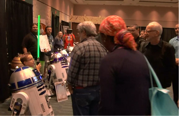 Jedi Jesse and George Lucas at Star Wars Celebration VI